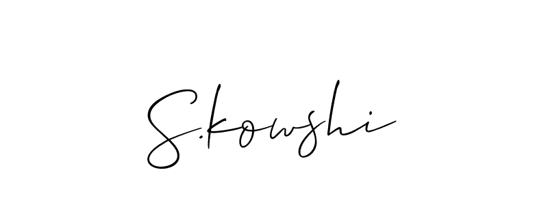 Create a beautiful signature design for name S.kowshi. With this signature (Allison_Script) fonts, you can make a handwritten signature for free. S.kowshi signature style 2 images and pictures png