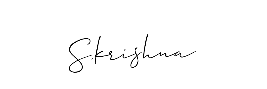 S.krishna stylish signature style. Best Handwritten Sign (Allison_Script) for my name. Handwritten Signature Collection Ideas for my name S.krishna. S.krishna signature style 2 images and pictures png