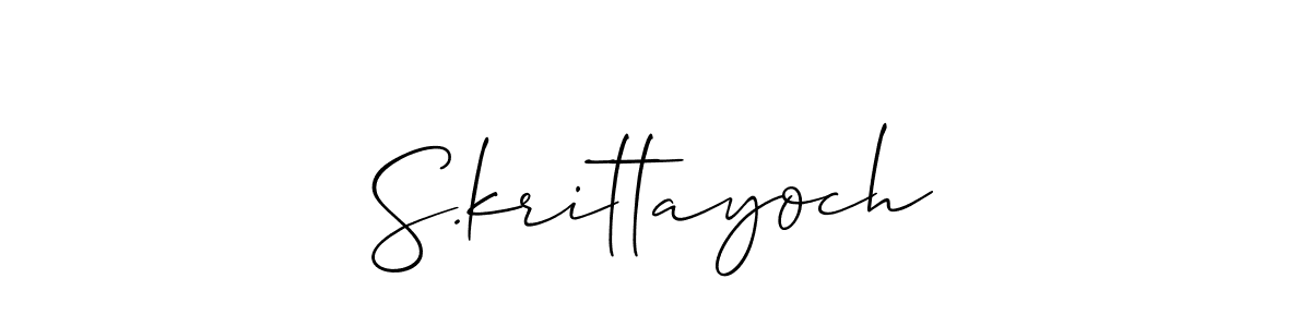 if you are searching for the best signature style for your name S.krittayoch. so please give up your signature search. here we have designed multiple signature styles  using Allison_Script. S.krittayoch signature style 2 images and pictures png
