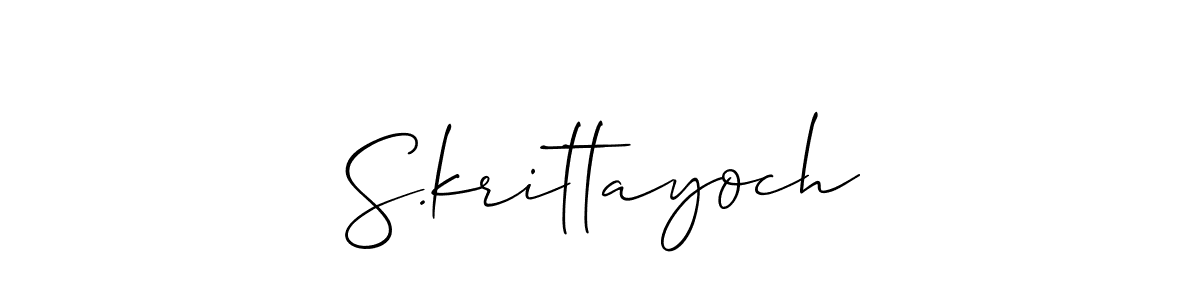 if you are searching for the best signature style for your name S.krittayoch. so please give up your signature search. here we have designed multiple signature styles  using Allison_Script. S.krittayoch signature style 2 images and pictures png