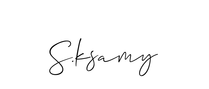 Make a short S.ksamy signature style. Manage your documents anywhere anytime using Allison_Script. Create and add eSignatures, submit forms, share and send files easily. S.ksamy signature style 2 images and pictures png