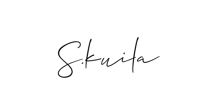 Design your own signature with our free online signature maker. With this signature software, you can create a handwritten (Allison_Script) signature for name S.kuila. S.kuila signature style 2 images and pictures png