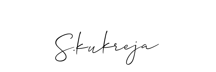 It looks lik you need a new signature style for name S.kukreja. Design unique handwritten (Allison_Script) signature with our free signature maker in just a few clicks. S.kukreja signature style 2 images and pictures png