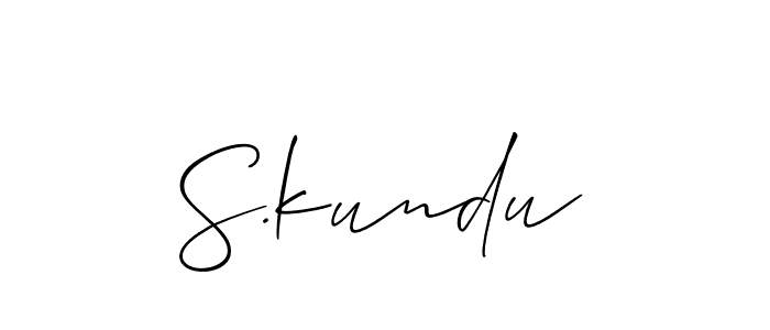 How to make S.kundu signature? Allison_Script is a professional autograph style. Create handwritten signature for S.kundu name. S.kundu signature style 2 images and pictures png