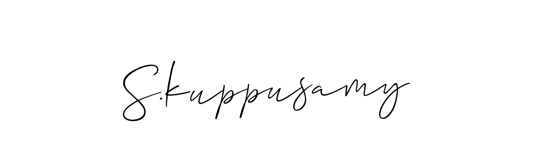 The best way (Allison_Script) to make a short signature is to pick only two or three words in your name. The name S.kuppusamy include a total of six letters. For converting this name. S.kuppusamy signature style 2 images and pictures png