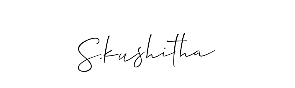 How to make S.kushitha signature? Allison_Script is a professional autograph style. Create handwritten signature for S.kushitha name. S.kushitha signature style 2 images and pictures png