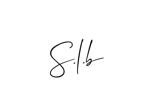 Use a signature maker to create a handwritten signature online. With this signature software, you can design (Allison_Script) your own signature for name S.l.b. S.l.b signature style 2 images and pictures png