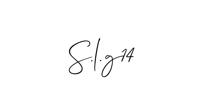 Design your own signature with our free online signature maker. With this signature software, you can create a handwritten (Allison_Script) signature for name S.l.g14. S.l.g14 signature style 2 images and pictures png