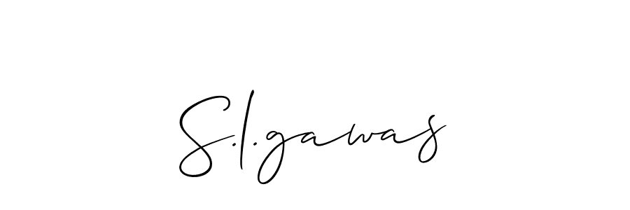 Create a beautiful signature design for name S.l.gawas. With this signature (Allison_Script) fonts, you can make a handwritten signature for free. S.l.gawas signature style 2 images and pictures png