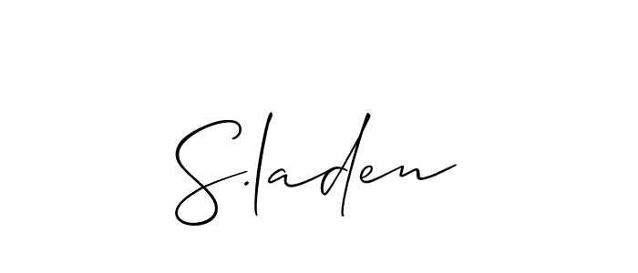 Create a beautiful signature design for name S.laden. With this signature (Allison_Script) fonts, you can make a handwritten signature for free. S.laden signature style 2 images and pictures png