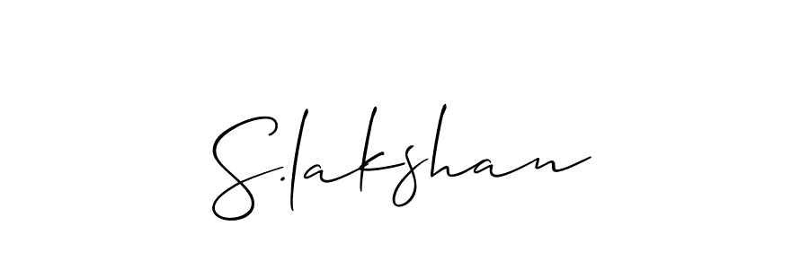 Also we have S.lakshan name is the best signature style. Create professional handwritten signature collection using Allison_Script autograph style. S.lakshan signature style 2 images and pictures png