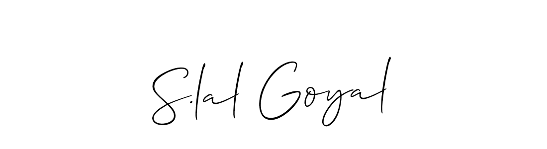 Make a short S.lal Goyal signature style. Manage your documents anywhere anytime using Allison_Script. Create and add eSignatures, submit forms, share and send files easily. S.lal Goyal signature style 2 images and pictures png