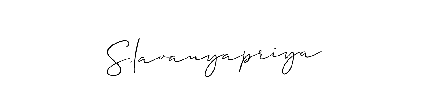 Once you've used our free online signature maker to create your best signature Allison_Script style, it's time to enjoy all of the benefits that S.lavanyapriya name signing documents. S.lavanyapriya signature style 2 images and pictures png