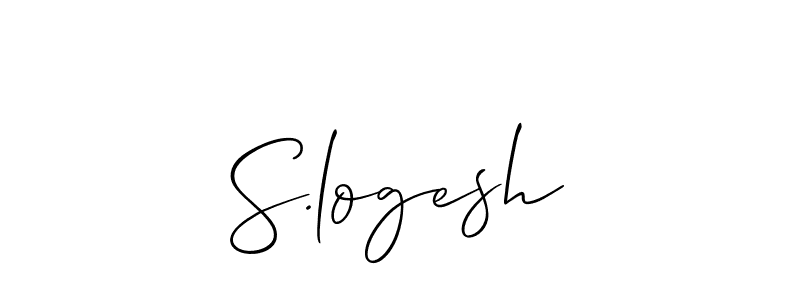 How to Draw S.logesh signature style? Allison_Script is a latest design signature styles for name S.logesh. S.logesh signature style 2 images and pictures png