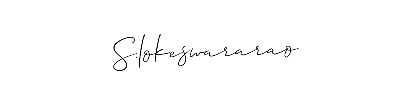 Create a beautiful signature design for name S.lokeswararao. With this signature (Allison_Script) fonts, you can make a handwritten signature for free. S.lokeswararao signature style 2 images and pictures png