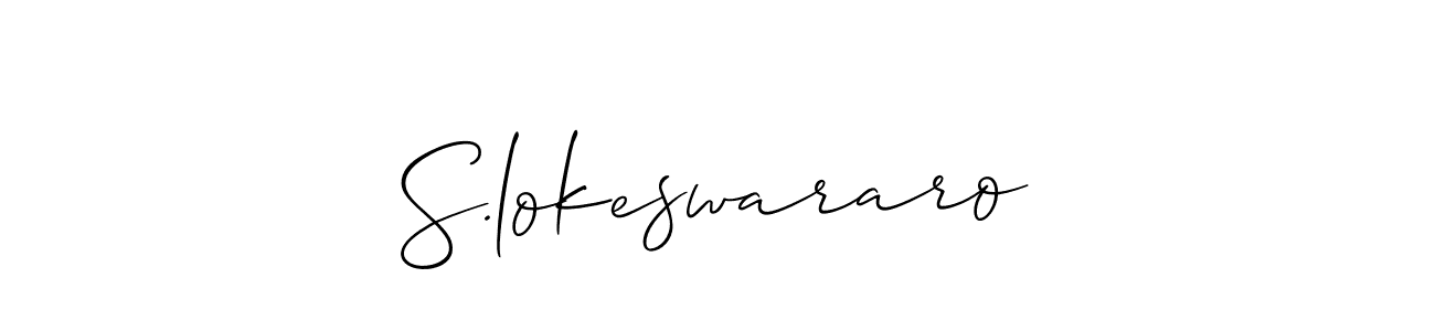 How to Draw S.lokeswararo signature style? Allison_Script is a latest design signature styles for name S.lokeswararo. S.lokeswararo signature style 2 images and pictures png