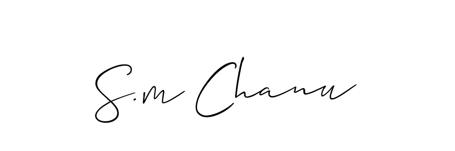 How to Draw S.m Chanu signature style? Allison_Script is a latest design signature styles for name S.m Chanu. S.m Chanu signature style 2 images and pictures png