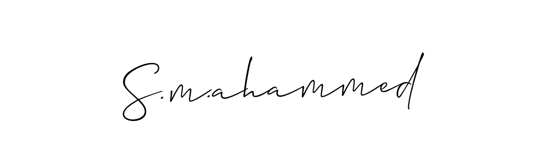 Best and Professional Signature Style for S.m.ahammed. Allison_Script Best Signature Style Collection. S.m.ahammed signature style 2 images and pictures png