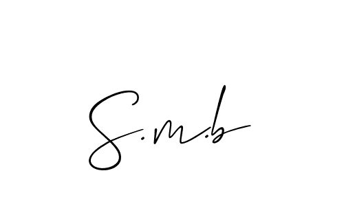 Make a short S.m.b signature style. Manage your documents anywhere anytime using Allison_Script. Create and add eSignatures, submit forms, share and send files easily. S.m.b signature style 2 images and pictures png