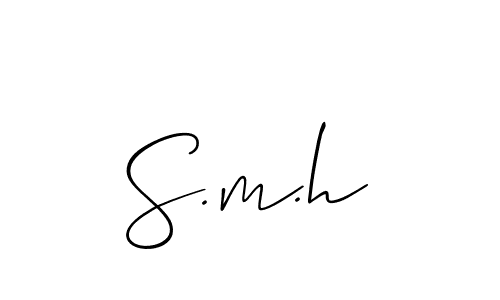 Design your own signature with our free online signature maker. With this signature software, you can create a handwritten (Allison_Script) signature for name S.m.h. S.m.h signature style 2 images and pictures png