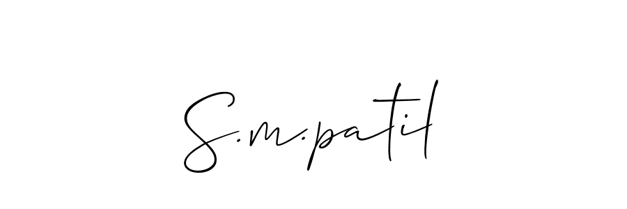 How to make S.m.patil signature? Allison_Script is a professional autograph style. Create handwritten signature for S.m.patil name. S.m.patil signature style 2 images and pictures png