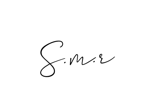 You should practise on your own different ways (Allison_Script) to write your name (S.m.r) in signature. don't let someone else do it for you. S.m.r signature style 2 images and pictures png