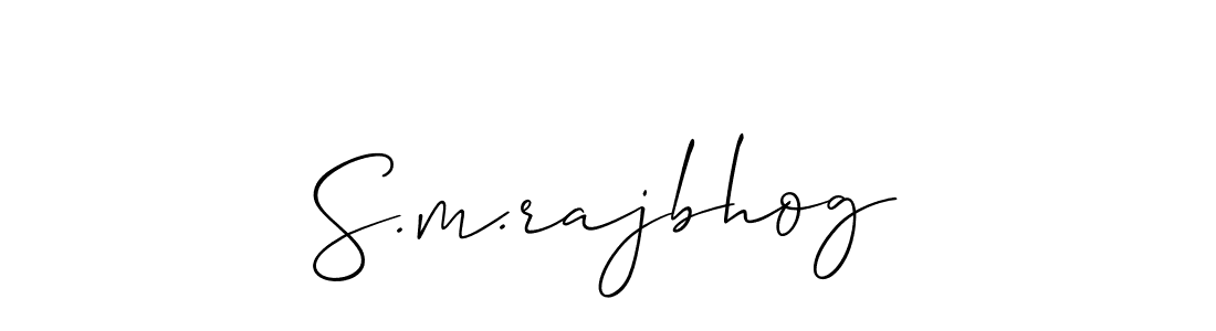 Create a beautiful signature design for name S.m.rajbhog. With this signature (Allison_Script) fonts, you can make a handwritten signature for free. S.m.rajbhog signature style 2 images and pictures png