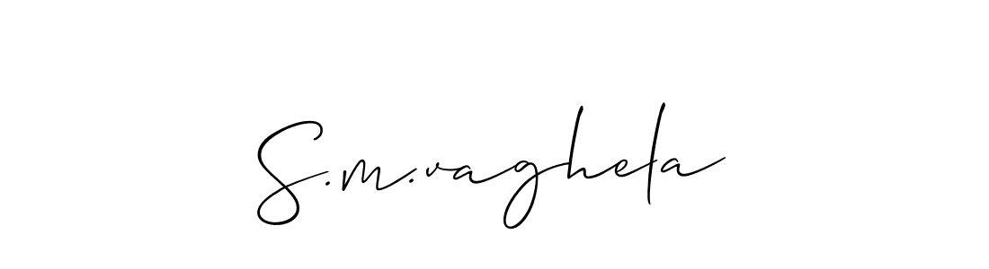 Also we have S.m.vaghela name is the best signature style. Create professional handwritten signature collection using Allison_Script autograph style. S.m.vaghela signature style 2 images and pictures png