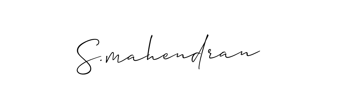 Make a short S.mahendran signature style. Manage your documents anywhere anytime using Allison_Script. Create and add eSignatures, submit forms, share and send files easily. S.mahendran signature style 2 images and pictures png