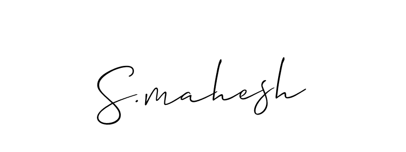 You should practise on your own different ways (Allison_Script) to write your name (S.mahesh) in signature. don't let someone else do it for you. S.mahesh signature style 2 images and pictures png