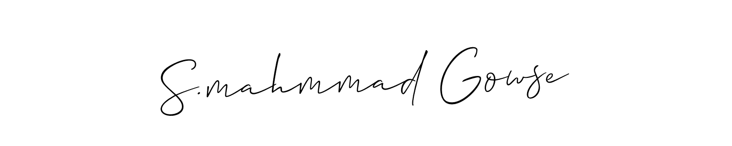 You should practise on your own different ways (Allison_Script) to write your name (S.mahmmad Gowse) in signature. don't let someone else do it for you. S.mahmmad Gowse signature style 2 images and pictures png