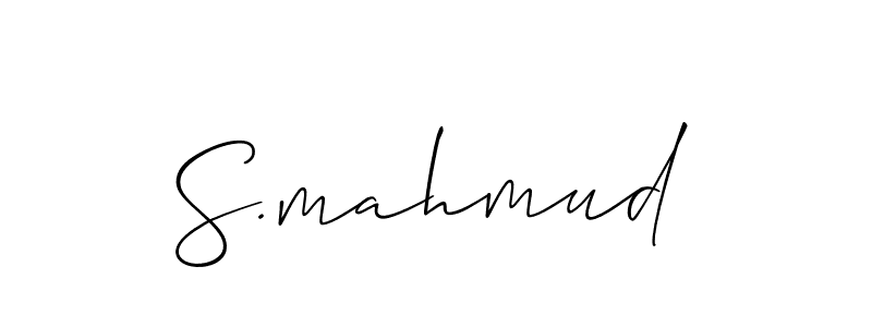 Make a short S.mahmud signature style. Manage your documents anywhere anytime using Allison_Script. Create and add eSignatures, submit forms, share and send files easily. S.mahmud signature style 2 images and pictures png