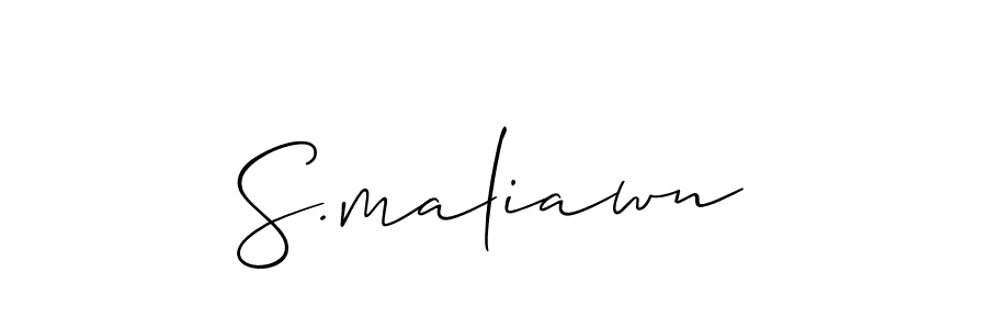 How to make S.maliawn signature? Allison_Script is a professional autograph style. Create handwritten signature for S.maliawn name. S.maliawn signature style 2 images and pictures png