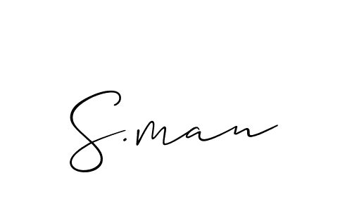 Create a beautiful signature design for name S.man. With this signature (Allison_Script) fonts, you can make a handwritten signature for free. S.man signature style 2 images and pictures png