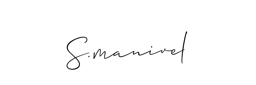 Also You can easily find your signature by using the search form. We will create S.manivel name handwritten signature images for you free of cost using Allison_Script sign style. S.manivel signature style 2 images and pictures png