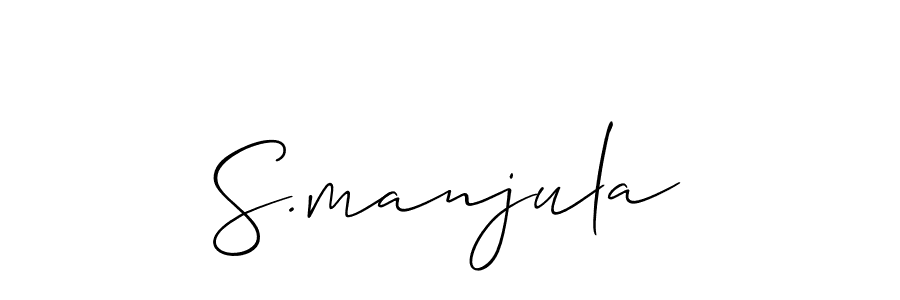 Create a beautiful signature design for name S.manjula. With this signature (Allison_Script) fonts, you can make a handwritten signature for free. S.manjula signature style 2 images and pictures png