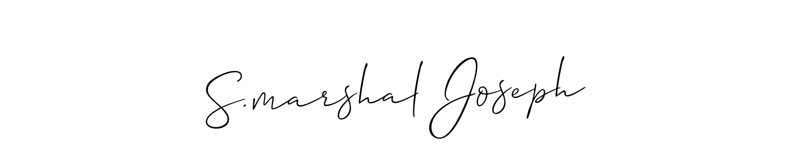 Make a beautiful signature design for name S.marshal Joseph. With this signature (Allison_Script) style, you can create a handwritten signature for free. S.marshal Joseph signature style 2 images and pictures png