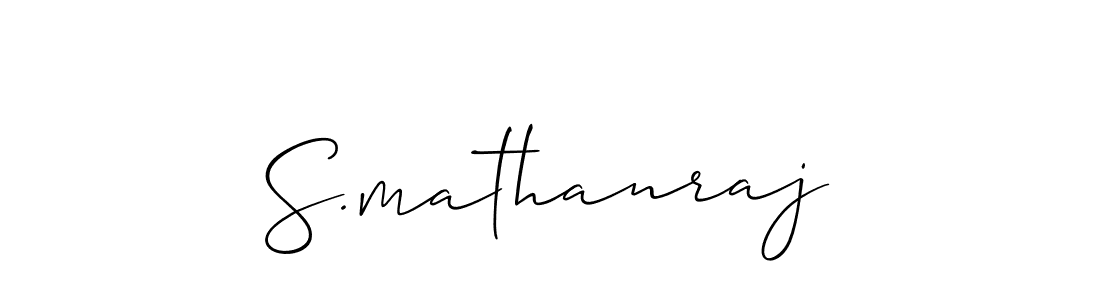 The best way (Allison_Script) to make a short signature is to pick only two or three words in your name. The name S.mathanraj include a total of six letters. For converting this name. S.mathanraj signature style 2 images and pictures png