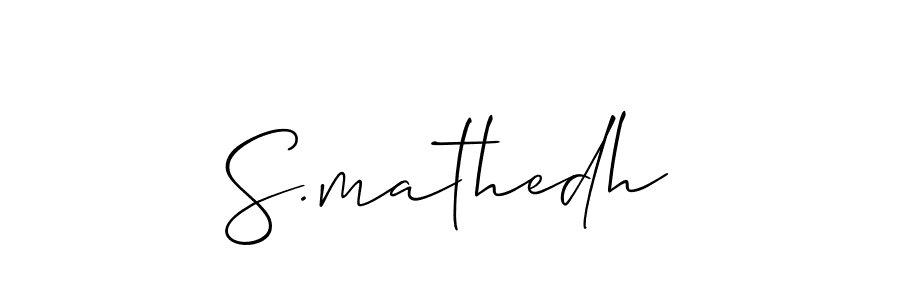 Best and Professional Signature Style for S.mathedh. Allison_Script Best Signature Style Collection. S.mathedh signature style 2 images and pictures png