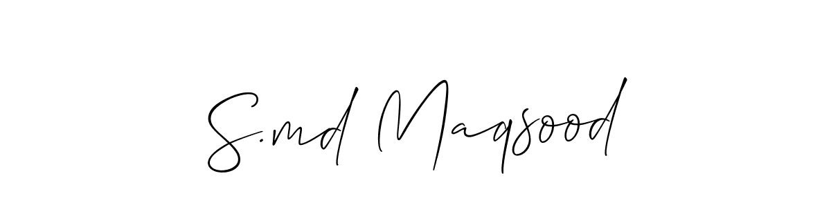 Make a beautiful signature design for name S.md Maqsood. Use this online signature maker to create a handwritten signature for free. S.md Maqsood signature style 2 images and pictures png