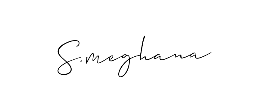 if you are searching for the best signature style for your name S.meghana. so please give up your signature search. here we have designed multiple signature styles  using Allison_Script. S.meghana signature style 2 images and pictures png