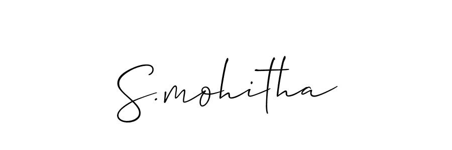 Best and Professional Signature Style for S.mohitha. Allison_Script Best Signature Style Collection. S.mohitha signature style 2 images and pictures png