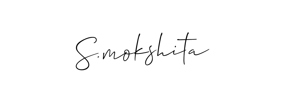 Create a beautiful signature design for name S.mokshita. With this signature (Allison_Script) fonts, you can make a handwritten signature for free. S.mokshita signature style 2 images and pictures png