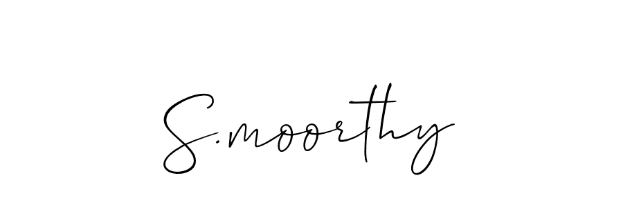 How to make S.moorthy signature? Allison_Script is a professional autograph style. Create handwritten signature for S.moorthy name. S.moorthy signature style 2 images and pictures png