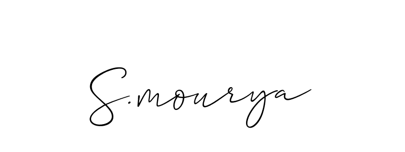 Also You can easily find your signature by using the search form. We will create S.mourya name handwritten signature images for you free of cost using Allison_Script sign style. S.mourya signature style 2 images and pictures png