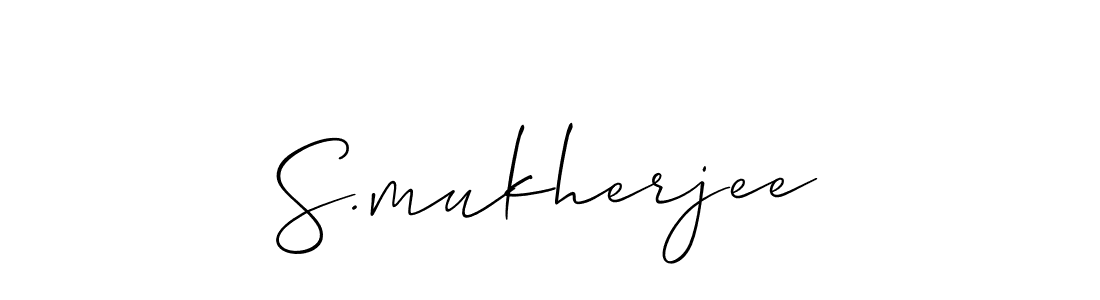 How to make S.mukherjee signature? Allison_Script is a professional autograph style. Create handwritten signature for S.mukherjee name. S.mukherjee signature style 2 images and pictures png