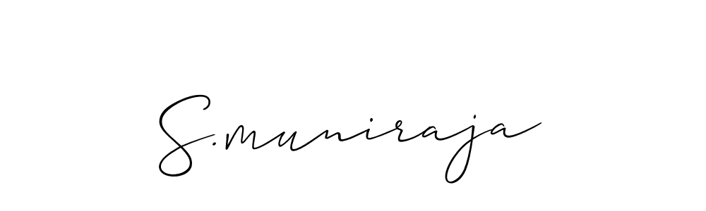 Also You can easily find your signature by using the search form. We will create S.muniraja name handwritten signature images for you free of cost using Allison_Script sign style. S.muniraja signature style 2 images and pictures png