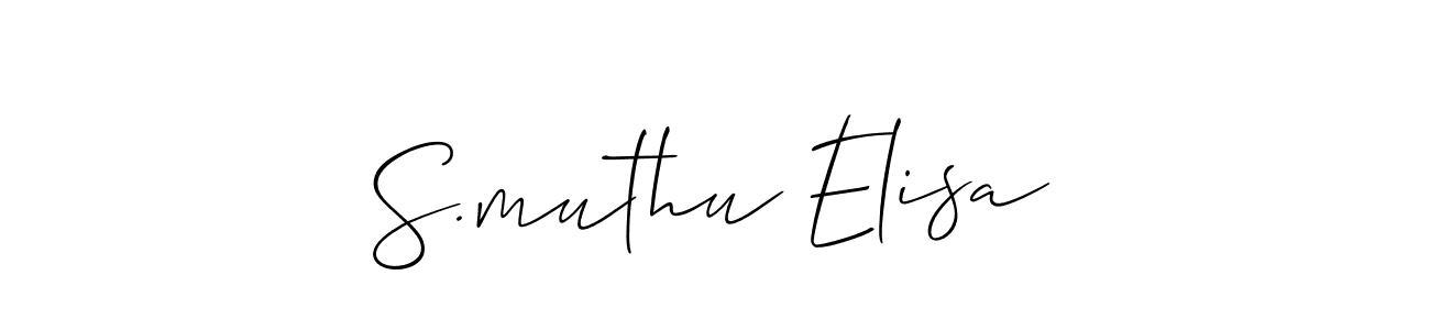 Similarly Allison_Script is the best handwritten signature design. Signature creator online .You can use it as an online autograph creator for name S.muthu Elisa. S.muthu Elisa signature style 2 images and pictures png