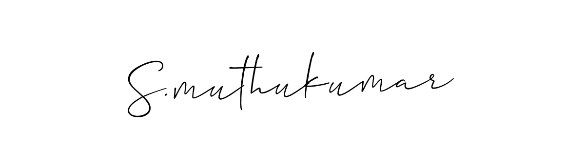 Also we have S.muthukumar name is the best signature style. Create professional handwritten signature collection using Allison_Script autograph style. S.muthukumar signature style 2 images and pictures png