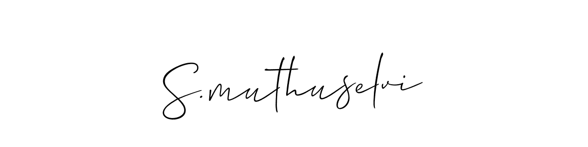 You can use this online signature creator to create a handwritten signature for the name S.muthuselvi. This is the best online autograph maker. S.muthuselvi signature style 2 images and pictures png